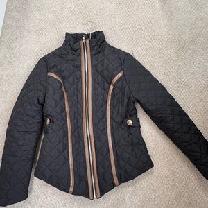 Quilted Black and Brown Women's Jacket